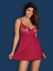 Obsessive koszulka nocna Rosalyne babydoll i stringi czerwona  S/M